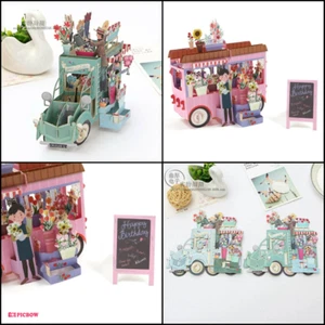 3D Birthday Card Pop Up Paper Card Happy Birthday Cake Greeting Card - Picture 1 of 19