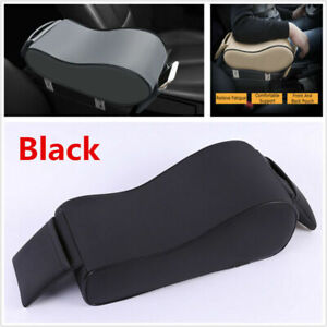 Portable Black Leather＋Sponge Car Truck Center Armrest Heighten Pad Storage Bag