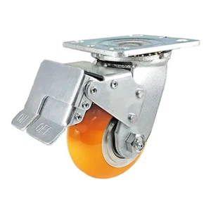 Choose Polyurethane on Aluminum Wheel Total Locking Caster Sets & Singles - Picture 1 of 6