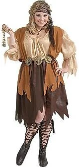 Disfraz de Halloween Talla Grande Reina Pirata del Caribe Gold Coast Disfraz para Adulto Foto 1 de 2