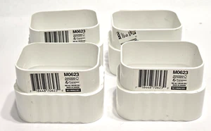AMERIMAX HOME PRODUCT  2 in. x 3 in. WHITE VINYL DOWNSPOUT CONNECTOR 4PCS - Picture 1 of 5