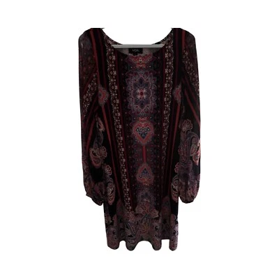 MSK 长袖小号圆领露肩碎花裙 — 第 1/4 张图片