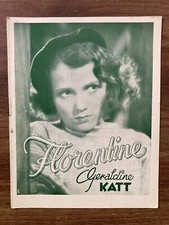Florentine Geraldine Katt Paul Hörbiger Hans Holt 1937 Danish Movie Program