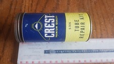 Vintage Original Crest Tube Repair Kit Red Tire Patches Glue Bicycle Car Truck 