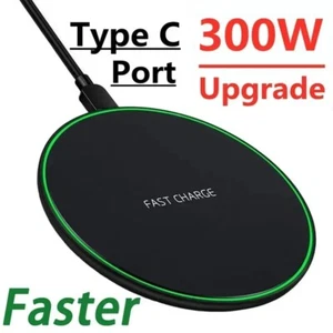 Wireless Charger FAST Charging Pad For iPhone 16 Pro Max 15 14 13 11 Samsung S25 - Picture 1 of 10