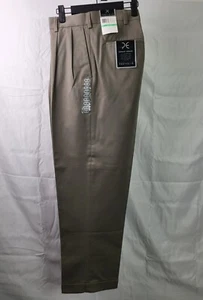 NEU Perry Ellis Portfolio raucholiv khaki plissiert Bündchen Hose Herren Größe 34x30 - Bild 1 von 6