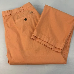 Pantalones Brooks Brothers Clark Para Hombre 36 x 32 Naranja Chino Frente Plano Calce Clásico - Imagen 1 de 12