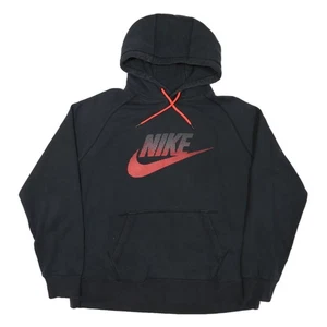 NIKE Herren schwarz & rot Hoodie 2XL Baumwollmischung Freizeit Sportbekleidung - Bild 1 von 6