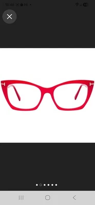 Gafas Tom Ford TF 5709-B 072 Marco Mariposa Rojo Italia 54[]17 140 Foto 1 de 4