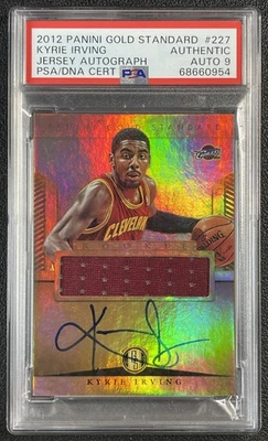 KYRIE IRVING PSA AUTH 2012-13 PANINI GOLD STANDARD #227 ROOKIE JERSEY AUTO RC - Image 1 of 2