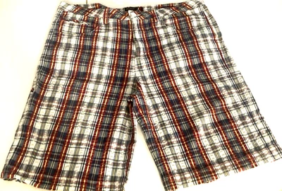 Bermudas para hombre Anchor Blue 40 algodón rojo blanco azul amarillo a cuadros 6 bolsillos Foto 1 de 4