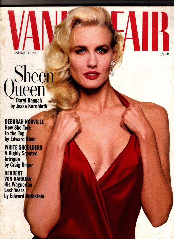 1990 Vanity Fair January - Daryl Hannah; Morgan Freeman; Julio Iglesias;Norville - Image 1 of 1