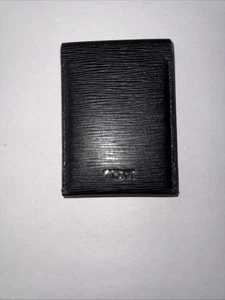 TUMI Folding Card Case Wallet Black - Picture 1 of 3