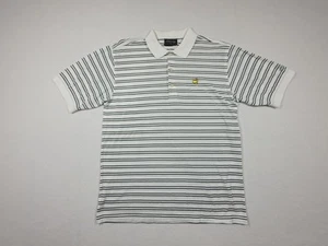 Polo Masters Collection Uomo Med Verde Righe Golf Performance Preppy - Foto 1 di 10