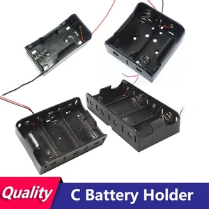 Soporte de batería para batería C 1 2 3 4 posiciones conector celda caja con cable - Imagen 1 de 16