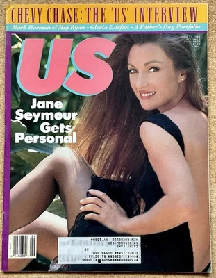 US Magazine VTG Issue - June 27, 1988 w/ Jane Seymour • Chevy Chase • Star Dads Foto 1 de 4