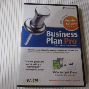 Business Plan Pro 2009  Palo Alto Software CD ROM W Serial Number - Picture 1 of 2