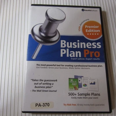 Business Plan Pro 2009  Palo Alto Software CD ROM W Serial Number - Image 1 of 2