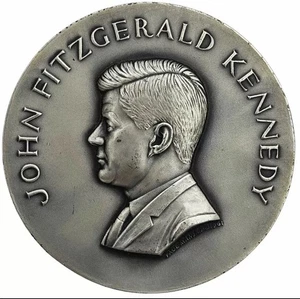 1961 JFK .999 Pure Silver Inauguration Medal 3" John F Kennedy Only 7500 Made￼ - Picture 1 of 5