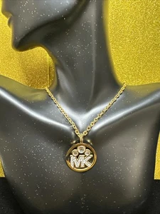 Cristal MICHAEL KORS Oro Brillo Redondo Firma Logo - Imagen 1 de 6