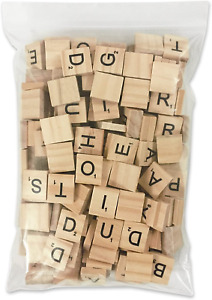 200 Pcs Scrabble Letters - 2 Complete Sets 200 Pcs in 1 Pack - Wood Tiles 