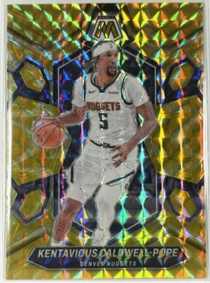 Kentavious Caldwell Pope Reactive Yellow 2023-24 Panini Mosaic Football #20 - Image 1 of 2