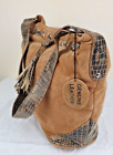 Domo ladies suede leather Shoulder Bag / Medium brown bag BRAND NEW
