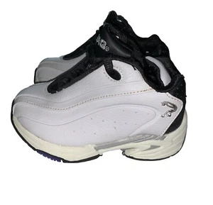 SHAQ Toddler Childs Shoes Size 7.5 White & Black Lace Up     (S233) - Picture 1 of 8