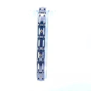 Pulsera De Hombre De 8.5mm De Acero Inoxidable Y Oro Amarillo De 14k 8.5" - Imagen 1 de 4