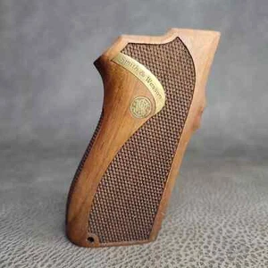 Smith & Wesson 5906,5903,4003,4006,4046 Turkish Walnut Grips Handmade with LOGO - Picture 1 of 8