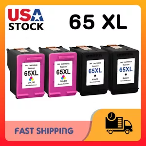 65 XL Wkład atramentowy do HP Deskjet 2652 2655 3733 3758 ENVY 5052 5055 5032 5058, - Zdjęcie 1 z 7