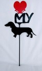 Dachshund Love(heart) Yard Sign Metal Silhouette Made in the USA