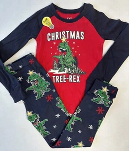 The Children’s Place Christmas Tree-Rex Pajamas Boy Size 6 NWT - Picture 1 of 3