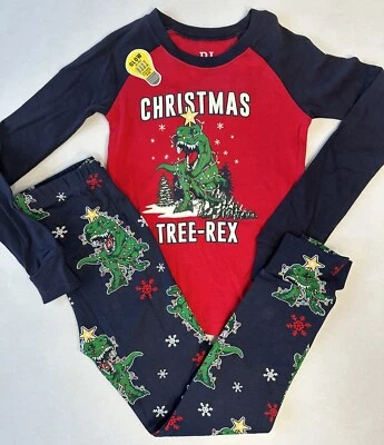 Pijama The Children’s Place Christmas Tree-Rex niño talla 6 nuevo con etiquetas Foto 1 de 3