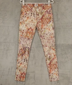 Hudson Skinny Jeans Women Size 27 Paint Splatter Collin Flap Pockets Mid Rise - Picture 1 of 10