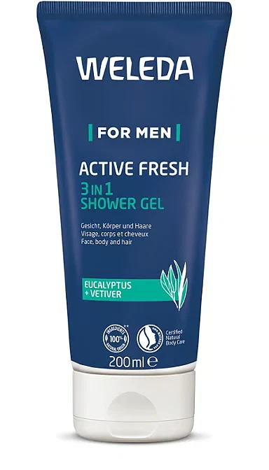 Weleda for men Active Fresh 3in1 Shower Gel, 200ml, PZN 18471237