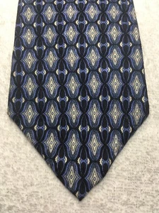 COUNTESS MARA MENS TIE BLACK BLUE AND GRAY 4 X 60 - Picture 1 of 4
