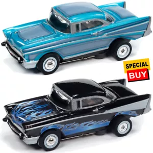 Auto World Thunderjet 1957 Chevrolet Bel Air Lowrider COMBO HO Scale Slot Car - Picture 1 of 9
