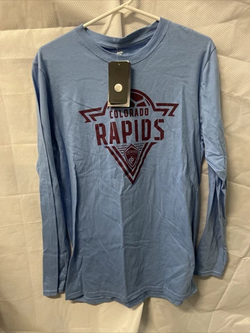Colorado Rapids Football Soccer  Blue Long Sleeve T Shirt Medium M Cover
