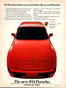 1982 • PORSCHE 944 print ad •  RedVintage 1980s ADV-61 - Picture 1 of 2
