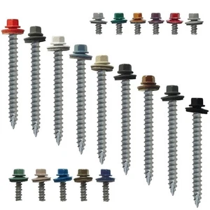 #14 x 2-1/2" METAL ROOFING SCREWS: Colored Metal Roofing Screw Siding Screw(250) - Picture 1 of 42