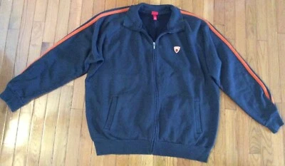 Sudadera Para Hombres Gris Carbón Cremallera Completa Manga Rayas Naranja Talla XXL Mossimo Foto 1 de 4