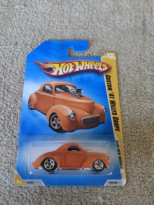 HOT WHEELS CUSTOM 41 WILLYS COUPE ORANGE #25/42 2009 RELEASE FREE USA SHIPPING - Image 1 of 4