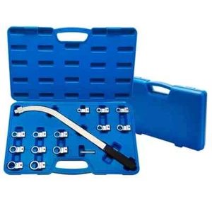 Chiave Per Puleggia Tendicinghia Con Adattatori Intercambiabili Set 15 PZ - Foto 1 di 2
