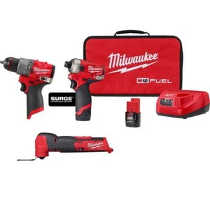 Milwaukee Impact Driver Kit 12V Li-Ion Brushless w/ Multi-Tool + Hammer Drill - Picture 1 of 10