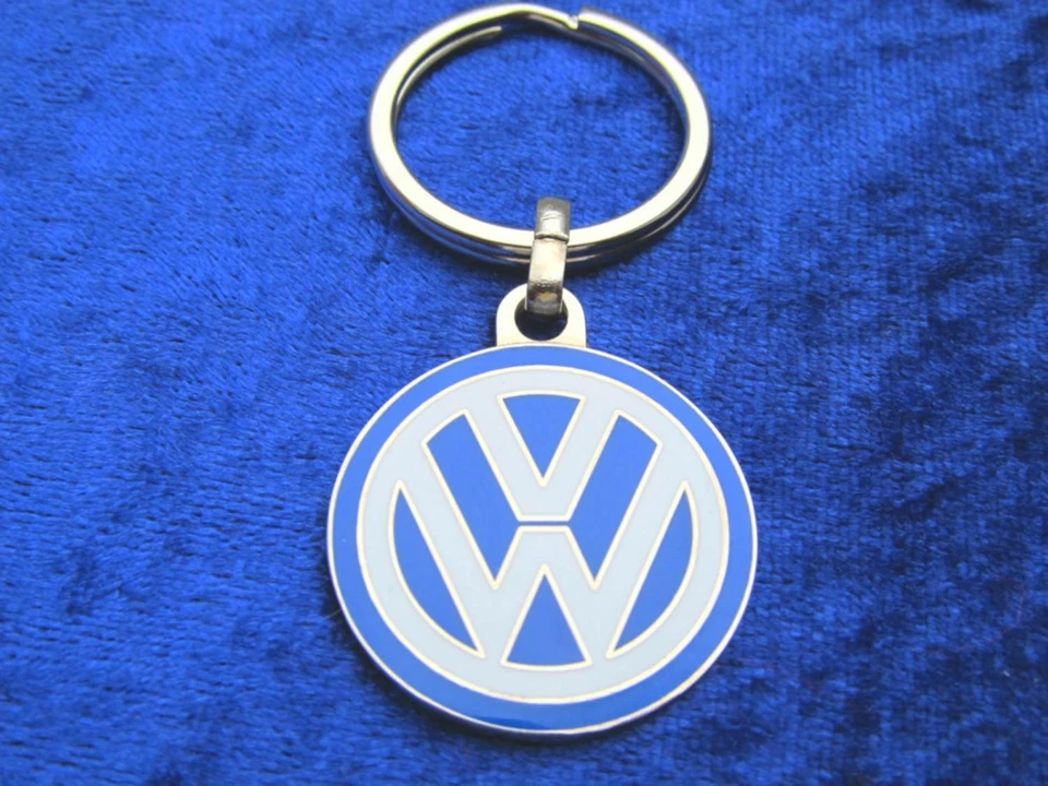 + VOLKSWAGEN VW Schlüsselanhänger blau 30 mm, Golf Polo Passat Tiguan 000087010