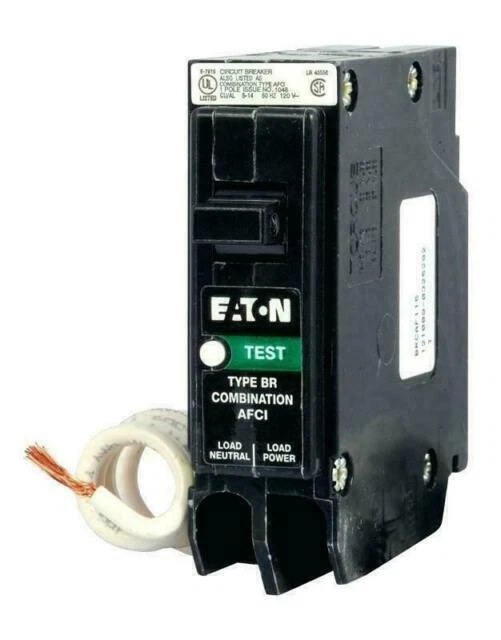Eaton BRN115AF 15A 1P 120/240V 10 kAIC Combination AFCI Circuit Breaker