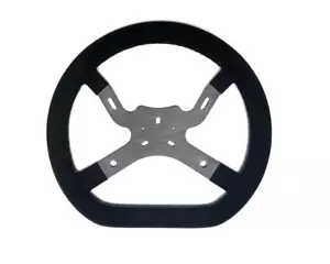 Go Kart KG M5 Lenkrad Abgeflacht Unten 330 mm Schwarz Vollvelours Karting - Bild 1 von 2