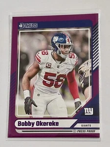 Bobby Okereke 2024 Panini Donruss Football Purple Press Proof #99 Giants - Bild 1 von 9