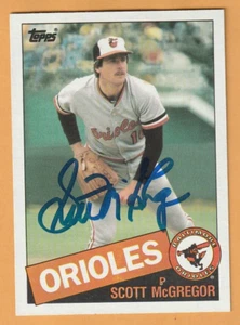 Scott McGregor Baltimore Orioles AUTO Signed 1985 Topps El Segundo California 5V - Picture 1 of 2